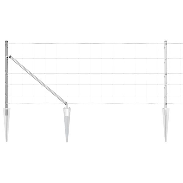 vidaXL Hegnspæl Galvaniseret 100 x 0,8 m Stål