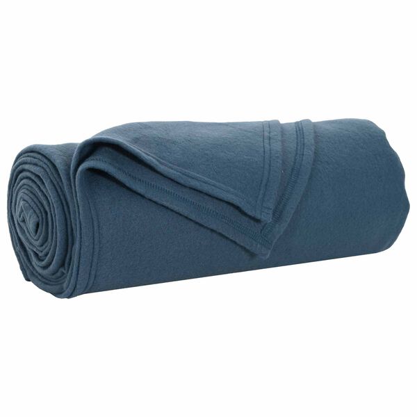 vidaXL Kastet&aelig;pper 24 pcs M&oslash;rkebl&aring; 240 x 220 cm Fleece