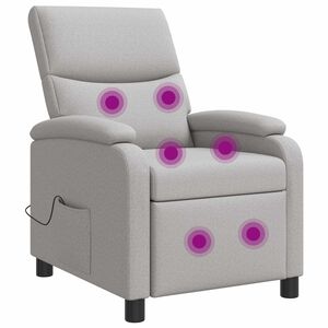 vidaXL Massage L&aelig;nestol Skygr&aring; Stof