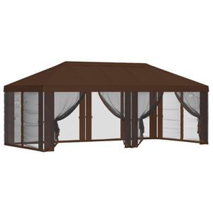 vidaXL Gazebo Cover med sidev&aelig;gge 6 x 3 m Brun Polyester 190