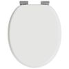 vidaXL Bl&oslash;dt lukket toiletbr&aelig;t Hvid 44 x 38 cm MDF plade