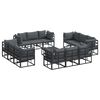 vidaXL Havesofa S&aelig;t 13 stk. Sort Metal