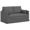 vidaXL Sofa S&aelig;t 2 pcs M&oslash;rkegr&aring; 139 x 78 x 80 cm Stof
