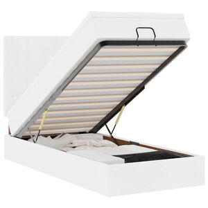 vidaXL osmannisk seng med madras 90x200 cm kunstl&aelig;der hvid