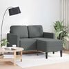 vidaXL 2-personers sofa med chaiselong L-formet m&oslash;rkegr&aring; 125 cm stof