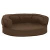 vidaXL ergonomisk hundeseng 60x42 cm h&oslash;r-look brun