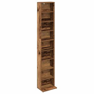 vidaXL CD Skab Gammelt tr&aelig; 33 x 23,5 x 175 cm Konstrueret tr&aelig;