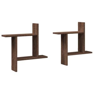 vidaXL v&aelig;ghylder 2 stk. 50x12x50 cm konstrueret tr&aelig; brun egetr&aelig;sfarve