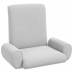 vidaXL Justerbar Gulvstol Lysegr&aring; Kornet Velour