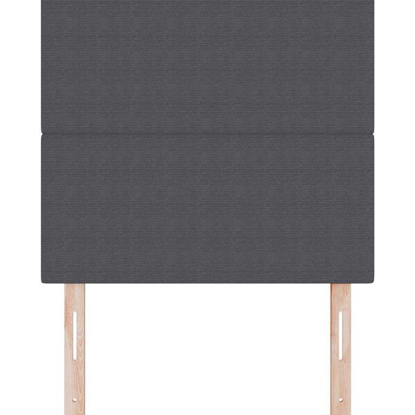 vidaXL Hovedg&aelig;rde med hovedg&aelig;rde M&oslash;rkegr&aring; 80 cm Faux l&aelig;der