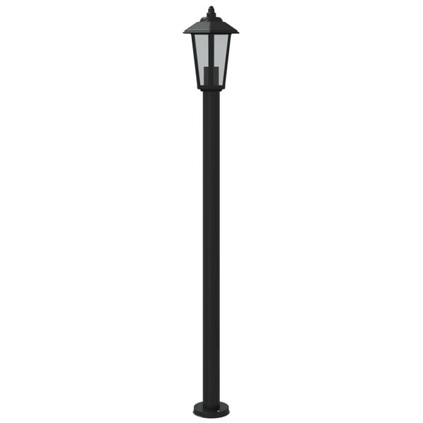 vidaXL udendørs standerlamper 3 stk. 120 cm rustfrit stål sort