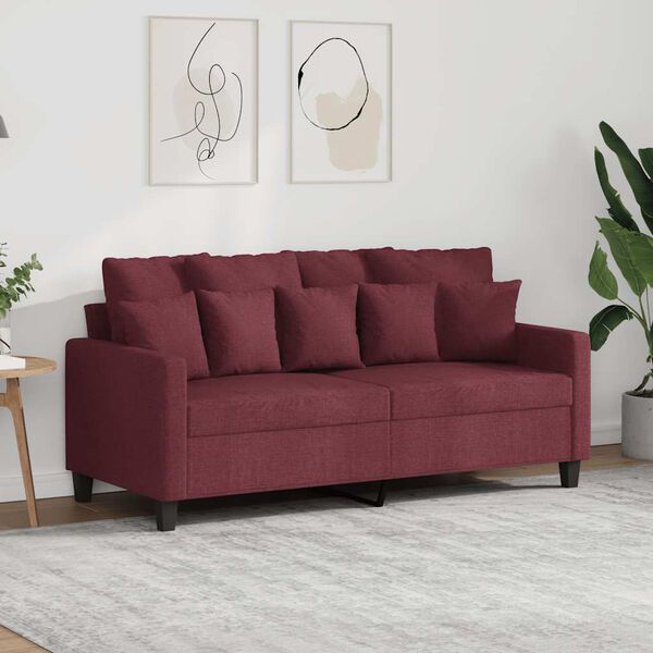 vidaXL 2-personers sofa 140 cm stof vinr&oslash;d