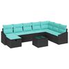 vidaXL Havesofa S&aelig;t 9 stk. polyrattan