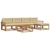 vidaXL Udend&oslash;rs sofagruppe med pude 6 pcs Naturlig og Beige