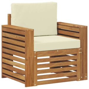 vidaXL Udend&oslash;rs sofagruppe Soli Akacietr&aelig; og polyester Naturfarvet