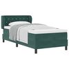 vidaXL Box spring seng med hovedg&aelig;rde M&oslash;rkegr&oslash;n 100 x 200 cm Fl&oslash;jl