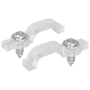 vidaXL LED Strip Clips 2 pcs Transparent 23,8 x 7,3 x 4,3 mm