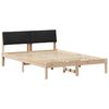 vidaXL Sengestel Brun og sort 140 x 190 cm Massivt fyrretr&aelig;