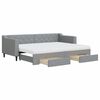 vidaXL daybed med udtr&aelig;k og skuffer 80x200 cm stof lysegr&aring;