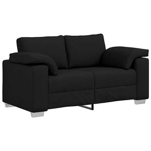 vidaXL Sofa Sort 160 x 77 x 82 cm Stof