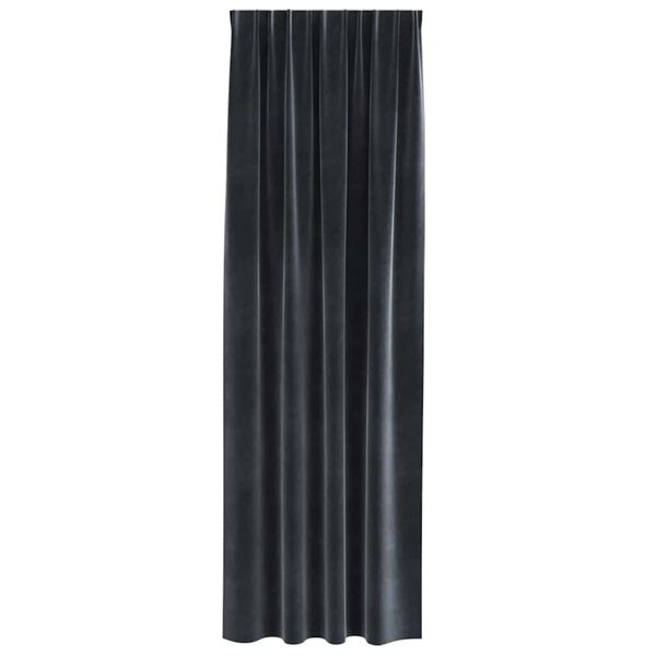 vidaXL M&oslash;rkl&aelig;gningsgardiner 2 pcs M&oslash;rkegr&aring; 140 x 245 cm Fl&oslash;jl