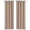 vidaXL m&oslash;rkl&aelig;gningsgardiner 2 stk. med metalsn&oslash;reringe 135x175 cm cremefarvet
