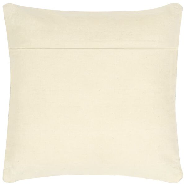 vidaXL pude chindi lysegrå 60 x 60 cm læder og bomuld