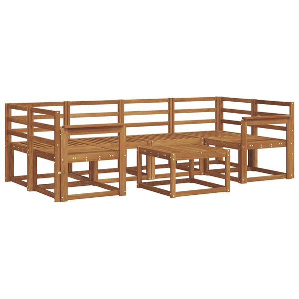vidaXL Udend&oslash;rs sofagruppe 7 pcs Naturfarvet Massivt Akacietr&aelig;