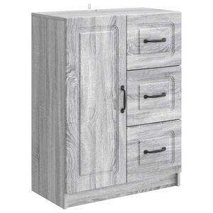 vidaXL Sideboard Gr&aring; sonoma-eg 66 x 34,5 x 87 cm Konstrueret tr&aelig;
