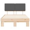 vidaXL Sengestel med Polstret Hovedgavl M&oslash;rkegr&aring; 120 x 200 cm