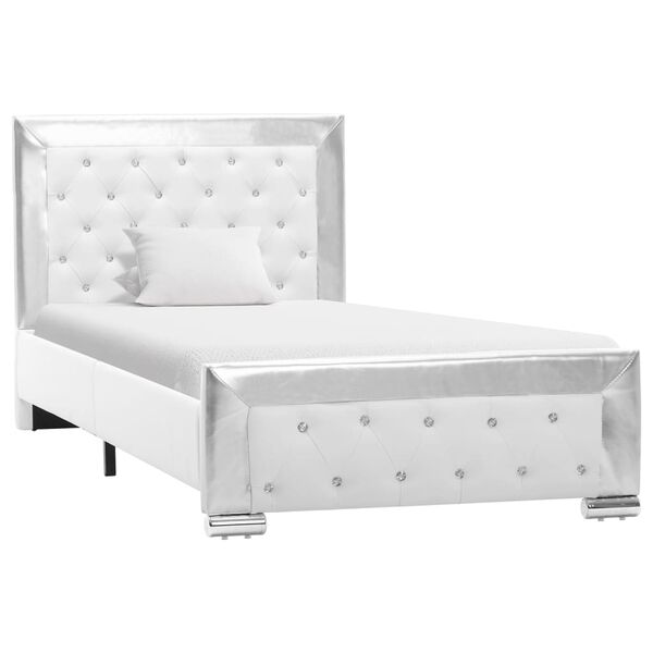 vidaXL sengestel 90x200 cm kunstlæder hvid