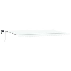 vidaXL Udtr&aelig;kkelig markise Hvid 600 &times; 300 cm Stof og aluminium