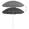 vidaXL parasol 180 cm st&aring;lstang antracitgr&aring;