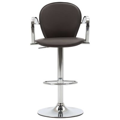vidaXL barstole med armlæn 2 stk. kunstlæder brun