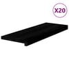 vidaXL trappem&aring;tter 20 stk. brunsort 70x25x2 cm massivt egetr&aelig;