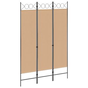 vidaXL 3-panel rumdeler Beige 120 x 180 cm Stof