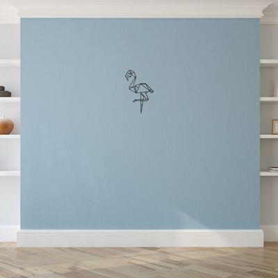 Homemania vægdekoration Flamingo 31x50 cm stål sort