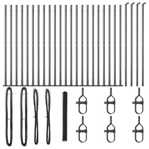 vidaXL Hegnsp&aelig;l Gr&aring; 50 x 1,6 m (25 mm net) St&aring;l og PVC