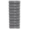 vidaXL Premium vaskeh&aring;ndkl&aelig;der SOLUND 10 stk. gr&aring; 30x30 cm 600 gsm