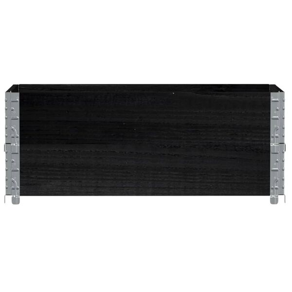 vidaXL pallerammer 2 stk. 100x50 cm massivt fyrretr&aelig; sort