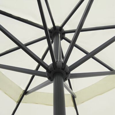 parasol 500 cm aluminium hvid vidaXL.dk