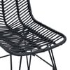 vidaXL Spisestuestol 2 pcs Sort 44.5 x 55 x 85 cm Rattan og Jern