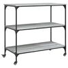 vidaXL k&oslash;kkenvogn 102x50x95 cm konstrueret tr&aelig; gr&aring; sonoma-eg