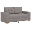 vidaXL Sofa 3 pcs Gr&aring;brun 221 x 80 x 80 cm Linned-blandet stof