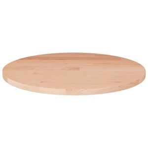 vidaXL rund bordplade &Oslash;50x1,5 cm ubehandlet massivt egetr&aelig;