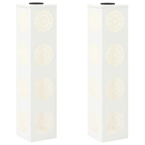 vidaXL Solar LED sti lys 2 stk. Varm hvid 18 x 18 x 80 cm