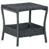 vidaXL havebord 45x45x46,5 cm polyrattan m&oslash;rkegr&aring;