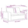 vidaXL Sofa Bl&aring; Samlede dimensioner: 162 x 80 x 82 cm (B x D x H)