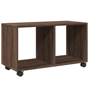 vidaXL rullebord 72x33x42,5 cm konstrueret tr&aelig; brun egetr&aelig;sfarve