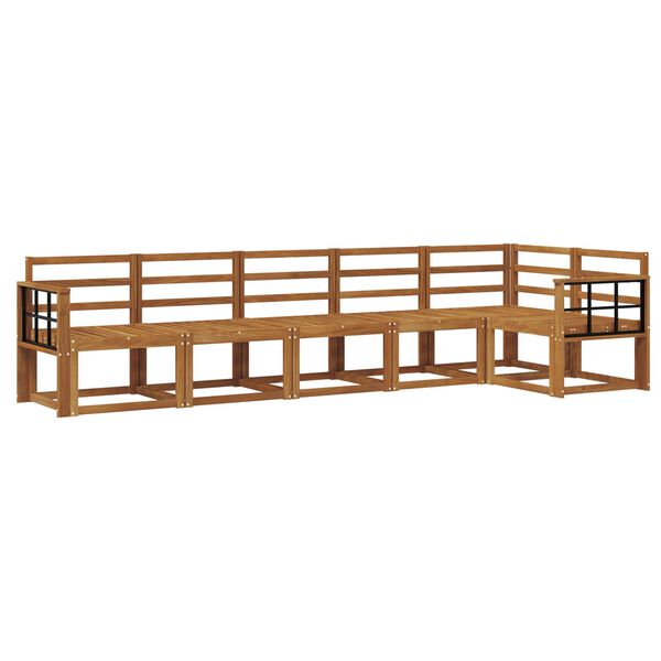 vidaXL Udend&oslash;rs sofagruppe 6 pcs Naturfarvet Massivt Akacietr&aelig;